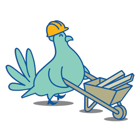 Animation Eat Sticker by Dizzy Bird