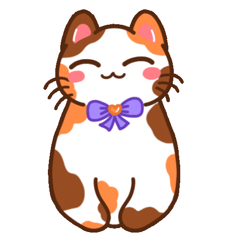 Excited Fat Cat Sticker by shichisōru