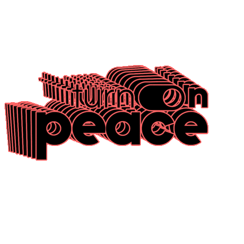 Happy Peace Sticker by GatoGoldo Marketing