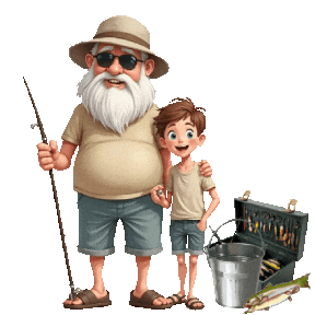 Gone Fishing Fish Sticker