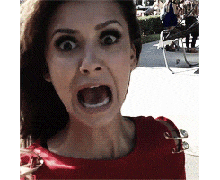 celebrities nina dobrev woman upset screaming