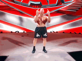 Flips Off Brock Lesnar GIF