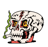 Halloween Skull Sticker by Killer Acid