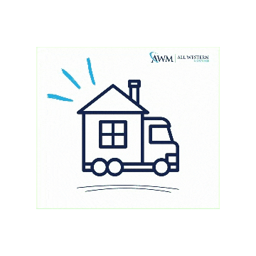 House Moving Sticker by All Western Mortgage