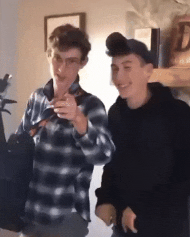 Laugh Finger Gun GIF