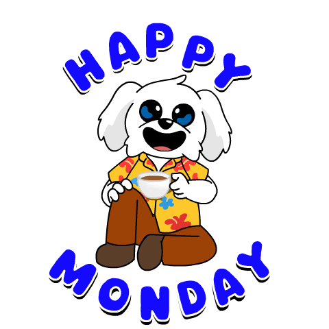 Happy Monday Morning Sticker by BoDoggos