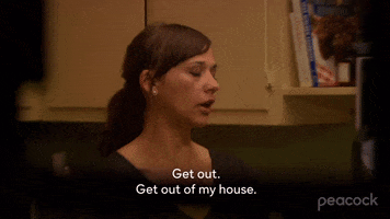 Get Out Leave GIF by Parks and Recreation