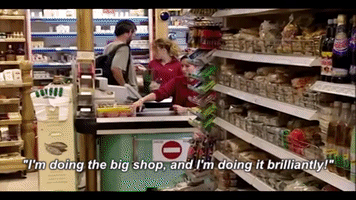 mattbinns15 supermarket peep show jez drunk shopping GIF