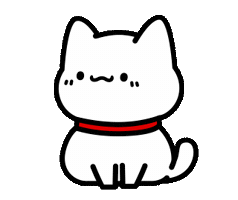 White Cat Sticker by Lord Tofu Animation