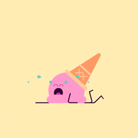 Sad Ice Cream GIF by Robin Davey
