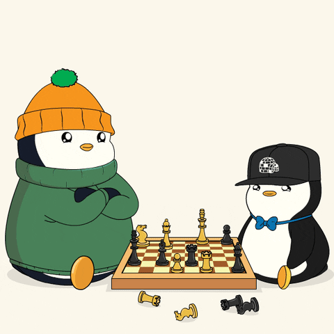 Chess Game Penguin GIF by Pudgy Penguins