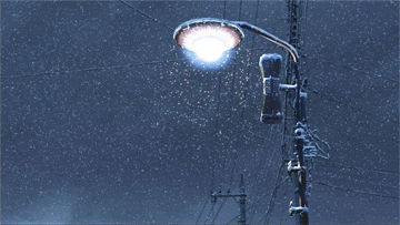 anime snow snowing 5 centimeters per second makoto shinkai GIF