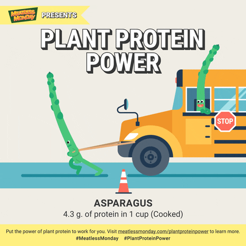 protein asparagus GIF by Meatless Monday