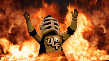 fire burn GIF by UCF Knights