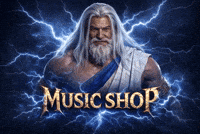 TGV Music Shop Logo | Zeus Lightning Loop