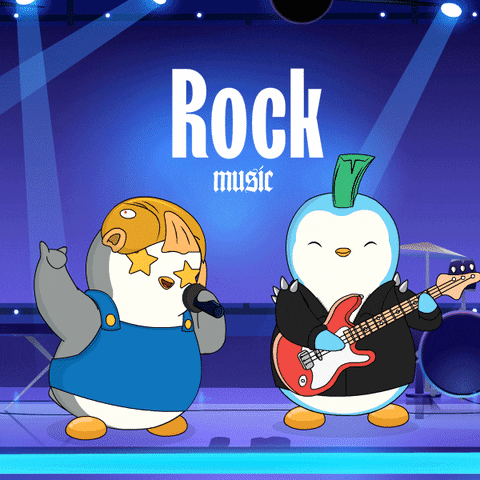 Jamming Rock And Roll GIF by Pudgy Penguins