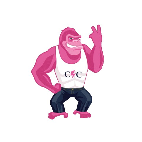 Roofing Pinkgorilla Sticker