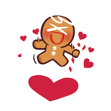 Gingerbread Man Love Sticker by cookierun