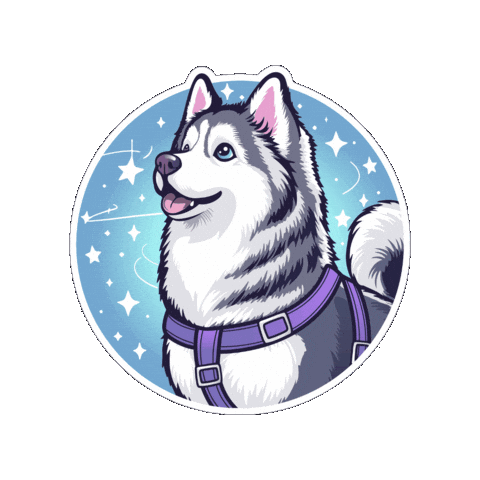 Husky Sticker by 4fluffy.shop
