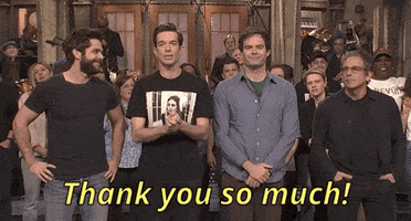 John Mulaney Thank You GIF by Saturday Night Live