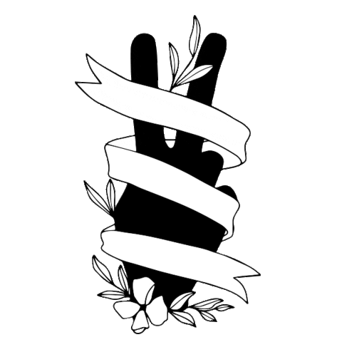 Hand Peace Sticker by Alli K Design