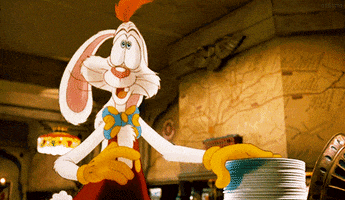 excited roger rabbit GIF