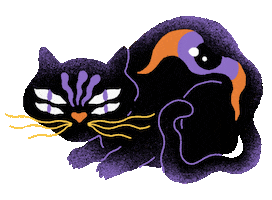 Cat Halloween Sticker by Bryndon Díaz