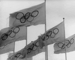 Olympic Flag Vintage GIF by US National Archives
