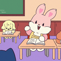 classroom students animated