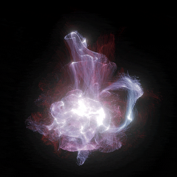psychedelic ghost smoke colors glow GIF