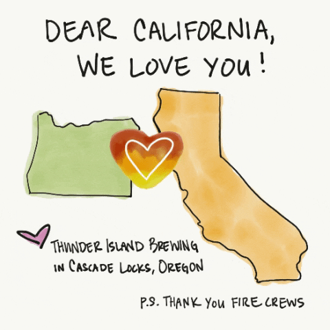 Camp Fire Thank You GIF by Thunder Island Brewing Co