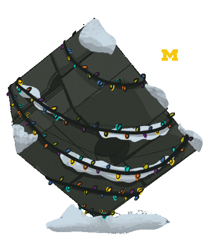 Christmas Snow Sticker by University of Michigan