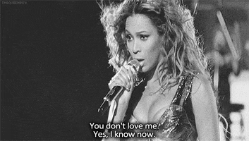 you dont love me black and white GIF