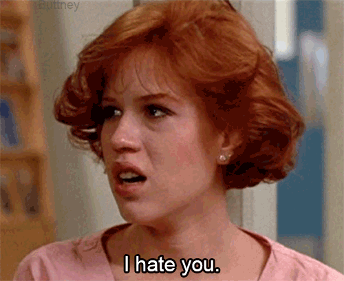  hate molly ringwald i hate you 16 candles GIF
