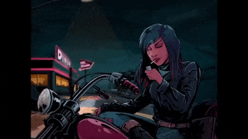 Motorcycle Smoking GIF by Raw Fury