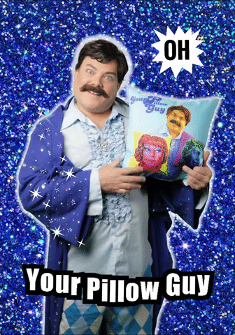 YourPillowGuy your pillow guy yourpillowguy jasonmecier poptrash sparkle magic yourpillowguy pillowguy mypillowguy snuggie ohmy wow okay neato showgirls pillows funny GIF