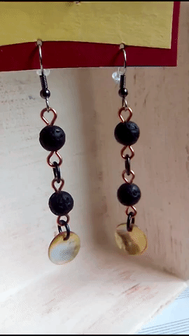 cherokeedancing handmade jewelry earrings lava GIF
