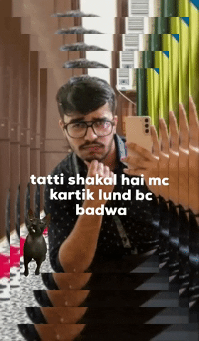 Tatti Shakal Hai Mc Kartik Lund Bc Badwa GIF