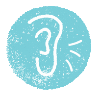 Icon Listen Sticker by kreisrund-redaktion.de