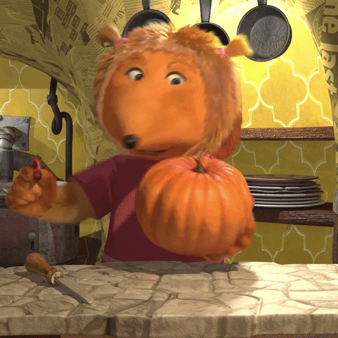 Halloween Pumpkin GIF by The Wombles