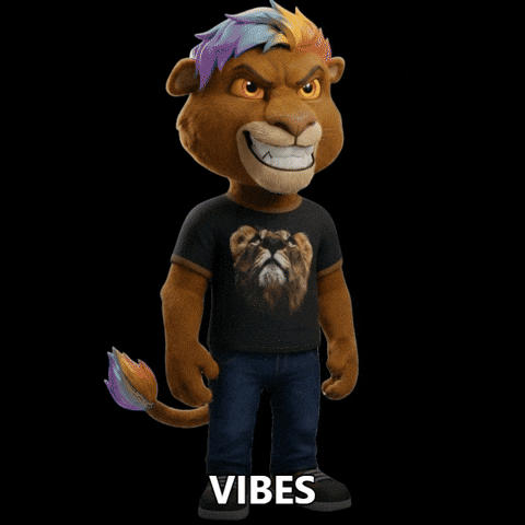 Vibes Lion Dancing GIF by Kanecoinc