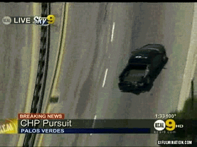 Giphy - car chase news GIF