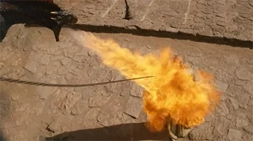 game of thrones fire hbo dragon khaleesi GIF