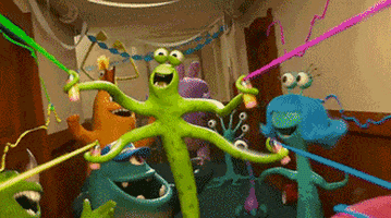 Monsters University Party GIF by Disney Pixar