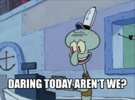 Spongebob Squidward Daring GIF