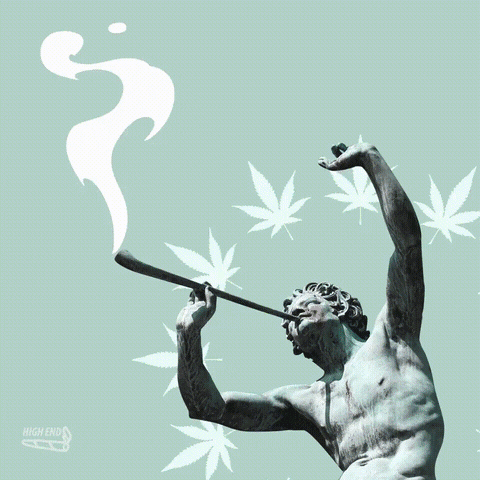 HighEndGraphics weed smoking cannabis leaves GIF