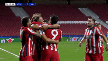 Champions League Hug GIF by Atlético de Madrid