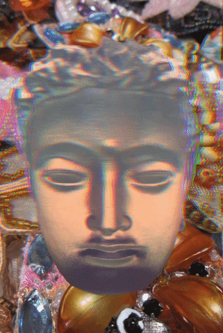 patternbase glitch rainbow psychedelic face GIF