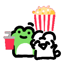 Frogman Popcorn Sticker by Annafish