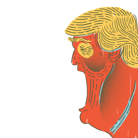 Donald Trump Sticker by Rafael Alejandro